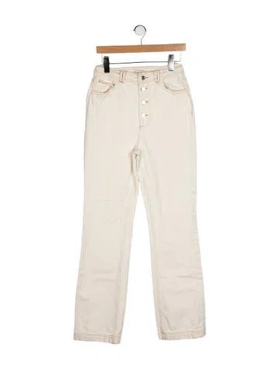 Pre-owned Sézane High-rise Wide Leg Jeans In Neutral