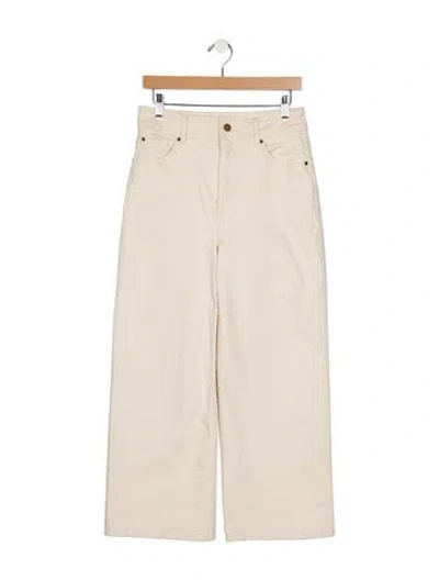 Pre-owned Sézane High-rise Wide Leg Jeans In Neutral