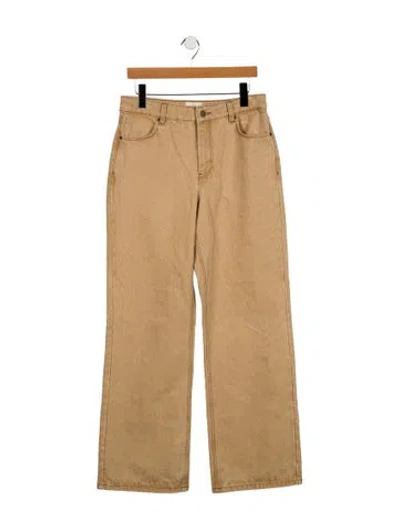 Pre-owned Sézane High-rise Wide Leg Jeans In Neutral