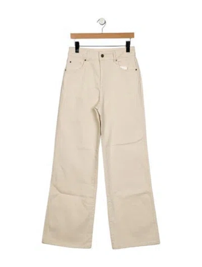 Pre-owned Sézane High-rise Wide Leg Jeans In Neutral