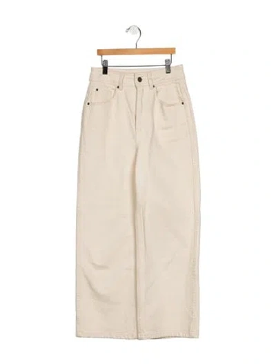 Pre-owned Sézane High-rise Wide Leg Jeans In Neutral