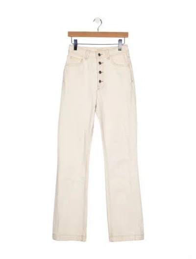 Pre-owned Sézane High-rise Wide Leg Jeans In Neutral