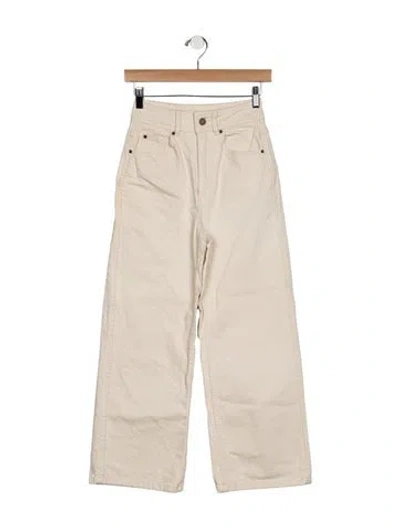 Pre-owned Sézane High-rise Wide Leg Jeans In Neutrals