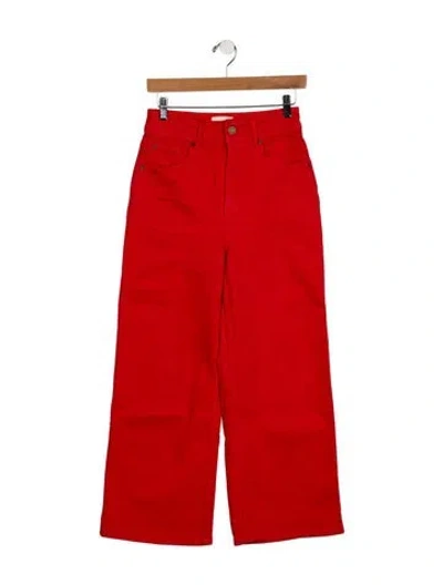 Pre-owned Sézane High-rise Wide Leg Jeans In Orange