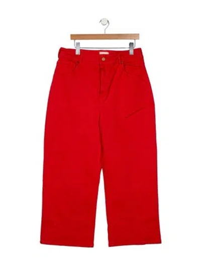 Pre-owned Sézane High-rise Wide Leg Jeans In Orange