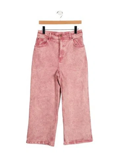 Pre-owned Sézane High-rise Wide Leg Jeans In Pink