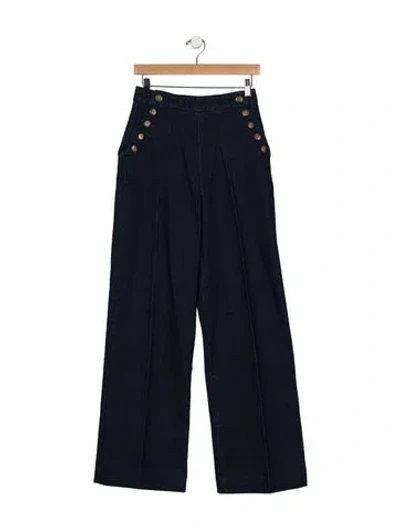 Pre-owned Sézane High-rise Wide Leg Jeans W/ Tags In Blue