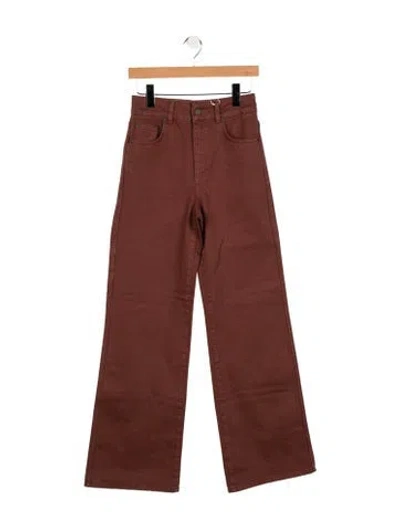 Pre-owned Sézane High-rise Wide Leg Jeans W/ Tags In Brown
