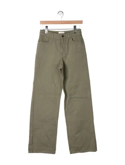 Pre-owned Sézane High-rise Wide Leg Jeans W/ Tags In Green