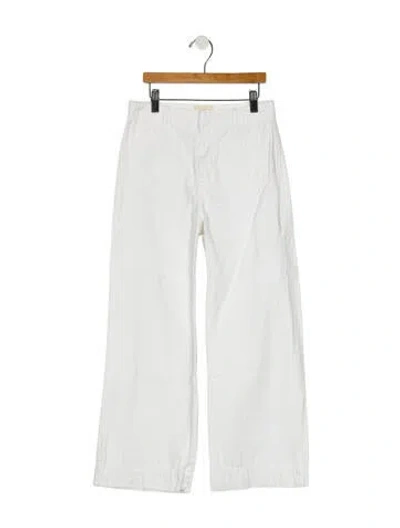 Pre-owned Sézane High-rise Wide Leg Jeans In White