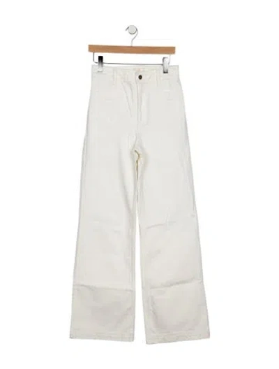 Pre-owned Sézane High-rise Wide Leg Jeans In White