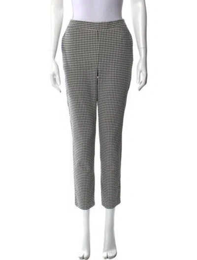 Pre-owned Sézane Houndstooth Print Straight Leg Pants In Multi