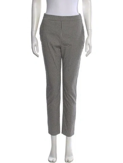 Pre-owned Sézane Houndstooth Print Straight Leg Pants In Multi