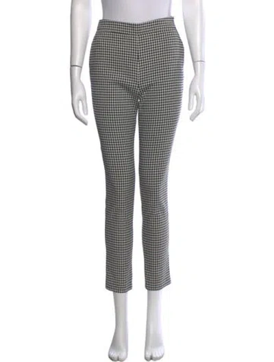 Pre-owned Sézane Houndstooth Print Straight Leg Pants W/ Tags In Black