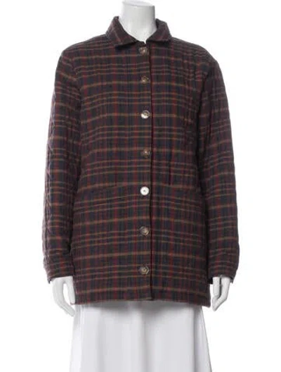 Pre-owned Sézane Jacket In Burgundy