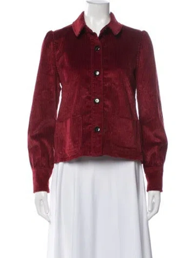 Pre-owned Sézane Jacket In Burgundy
