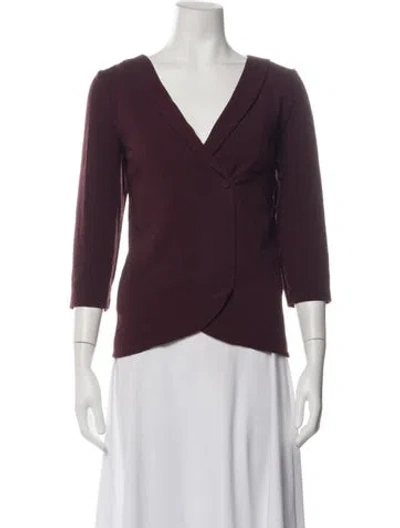 Pre-owned Sézane Jacket In Burgundy