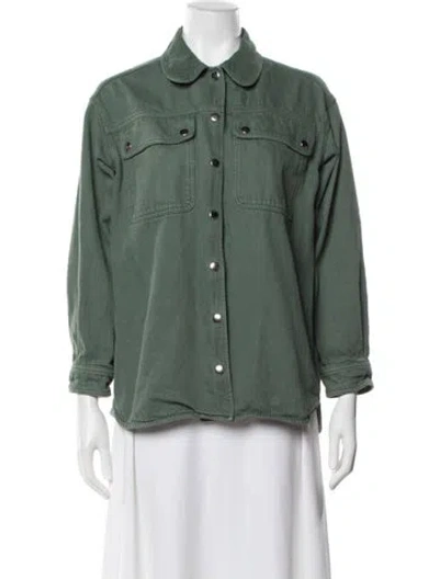 Pre-owned Sézane Jacket In Green