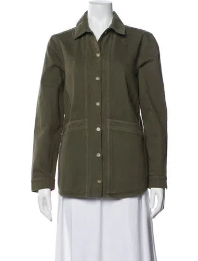 Pre-owned Sézane Jacket In Green