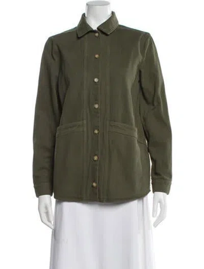 Pre-owned Sézane Jacket In Green