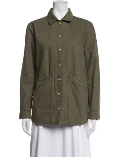 Pre-owned Sézane Jacket In Green