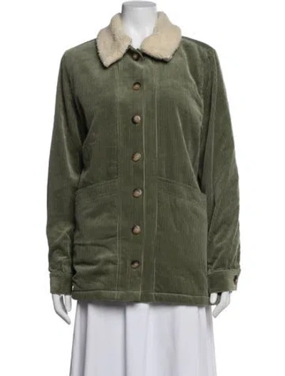 Pre-owned Sézane Jacket In Green