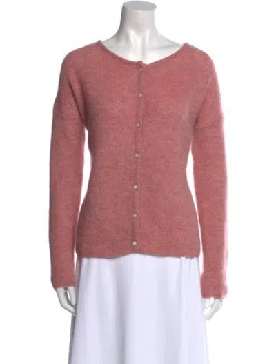 Pre-owned Sézane Kid Mohair Scoop Neck Sweater In Multi