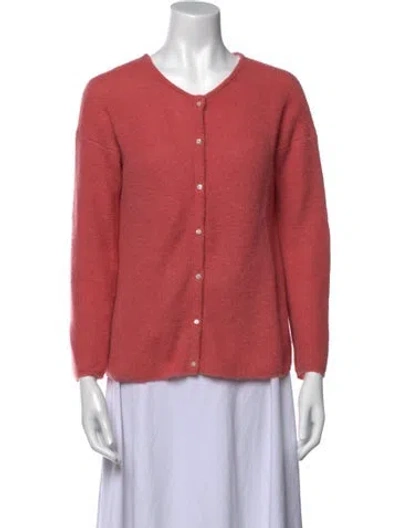 Pre-owned Sézane Kid Mohair Scoop Neck Sweater In Pink