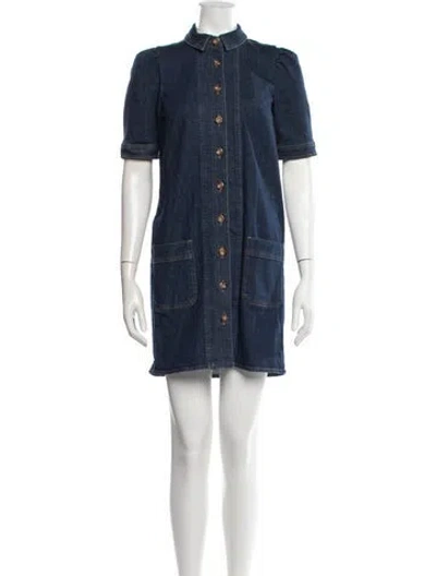 Pre-owned Sézane Knee-length Dress In Blue