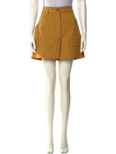 Pre-owned Sézane Knee-length Shorts In Yellow