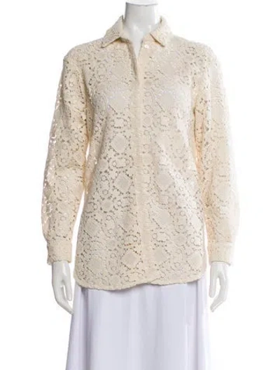 Pre-owned Sézane Lace Pattern Evening Jacket In Neutral