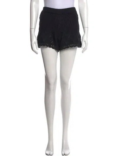 Pre-owned Sézane Lace Pattern Mini Shorts W/ Tags In Black