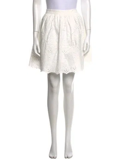 Pre-owned Sézane Lace Pattern Mini Skirt In Neutrals
