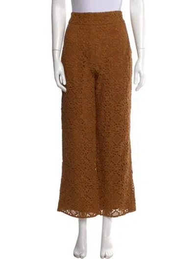 Pre-owned Sézane Lace Wide Leg Pants W/ Tags In Brown