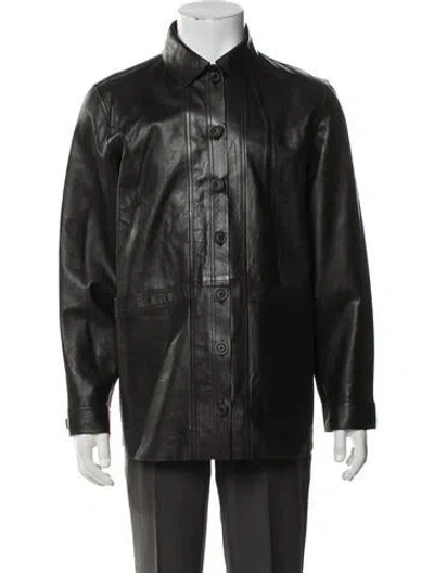 Pre-owned Sézane Lamb Leather Jacket W/ Tags In Black