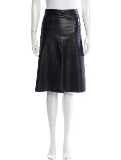 Pre-owned Sézane Lamb Leather Midi Length Skirt