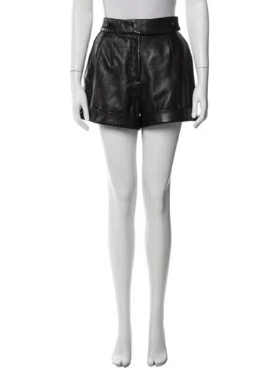 Pre-owned Sézane Lamb Leather Mini Shorts In White