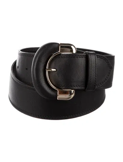 Pre-owned Sézane Leather Belt In Black