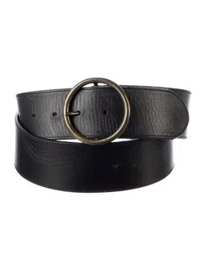 Pre-owned Sézane Leather Belt In Black