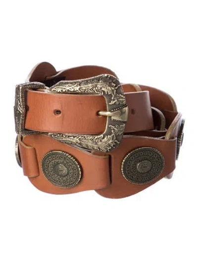Pre-owned Sézane Leather Belt In Brown