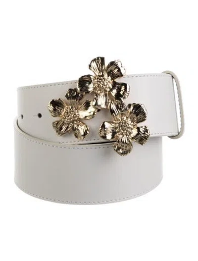 Pre-owned Sézane Leather Belt In White