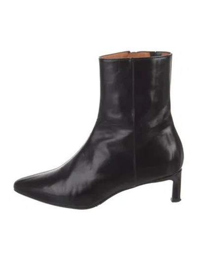 Pre-owned Sézane Leather Boots In Black