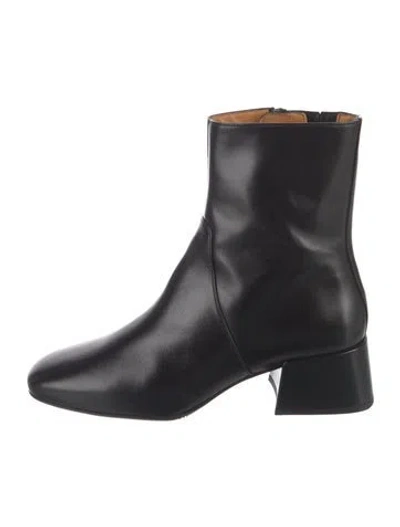Pre-owned Sézane Leather Boots In Black