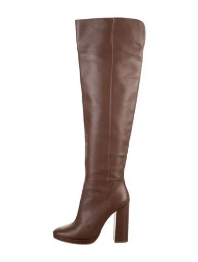 Pre-owned Sézane Leather Boots In Brown