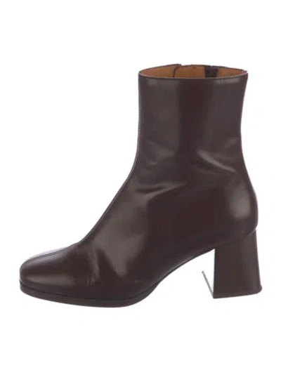 Pre-owned Sézane Leather Boots In Brown