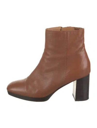 Pre-owned Sézane Leather Boots In Brown