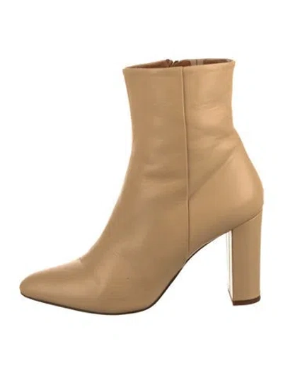 Pre-owned Sézane Leather Boots In Neutral