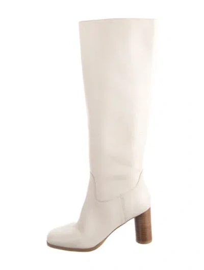 Pre-owned Sézane Leather Boots In Neutral