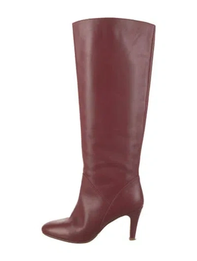 Pre-owned Sézane Leather Boots In Red