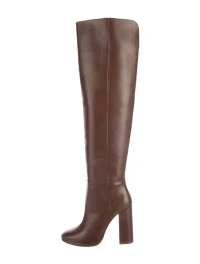 Pre-owned Sézane Leather Boots W/ Tags In Brown